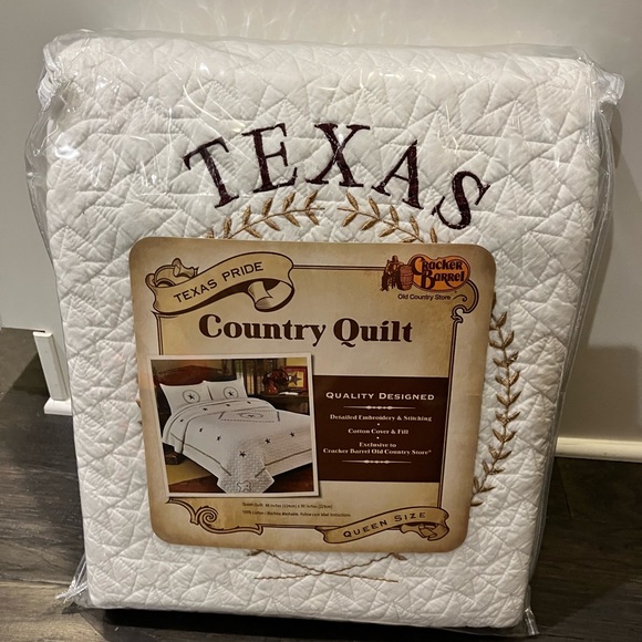 Cracker Barrel Bedding Texas Pride Cracker Barrel Country Bed Quilt Queen New Cotton
